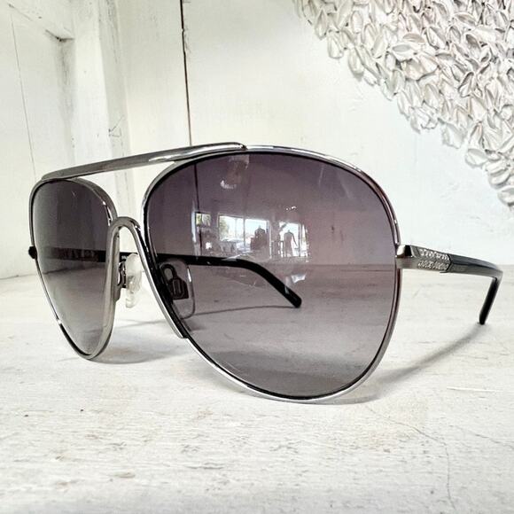 Swarovski SW 138 Gunmetal Frame Grey Gradient Lens Aviator Sunglasses - Picture 5 of 10